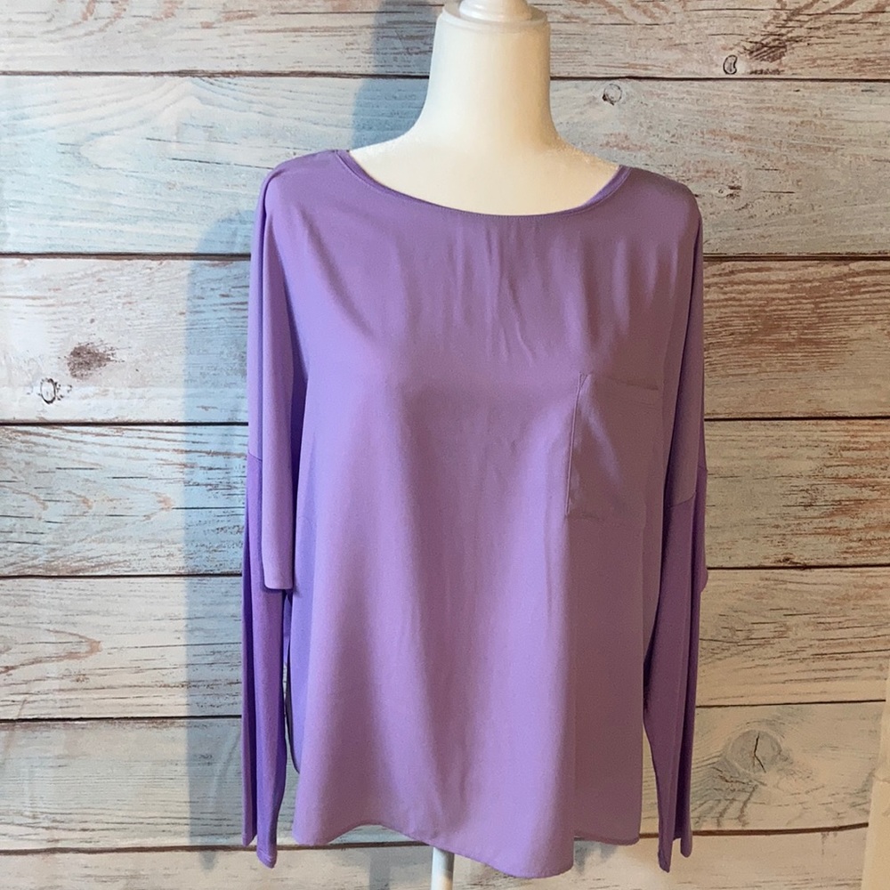 XXL Apt 9 lilac crew neck long sleeve blouse